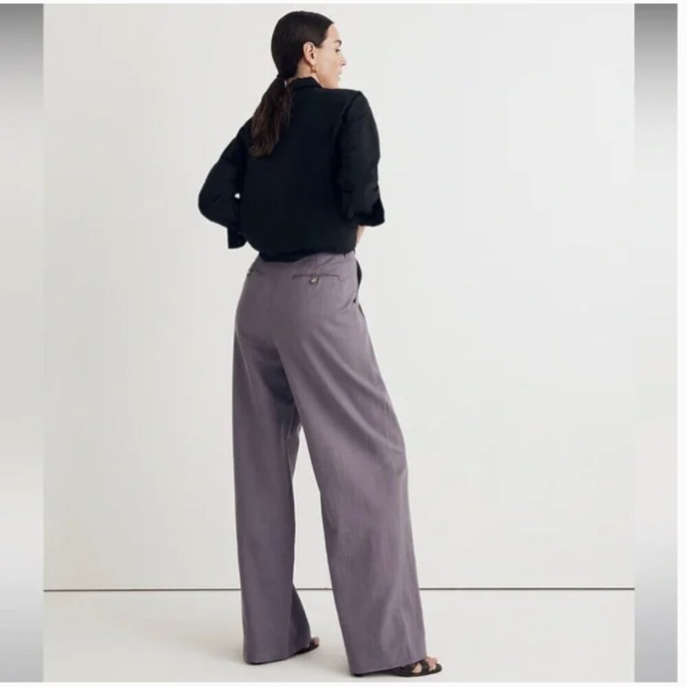 Madewell Black and Gray Wide-Leg Pants - Picture 3 of 12